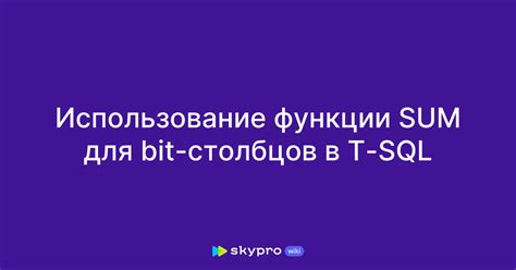 Неправильное использование функции "SUM"