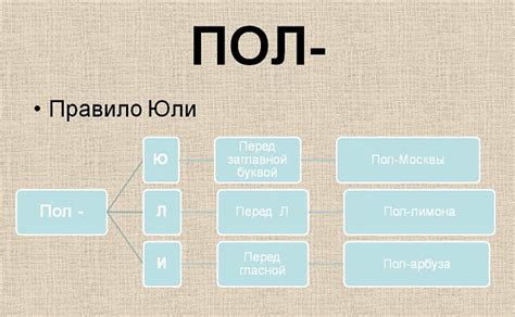 Правила написания существительного "пол"